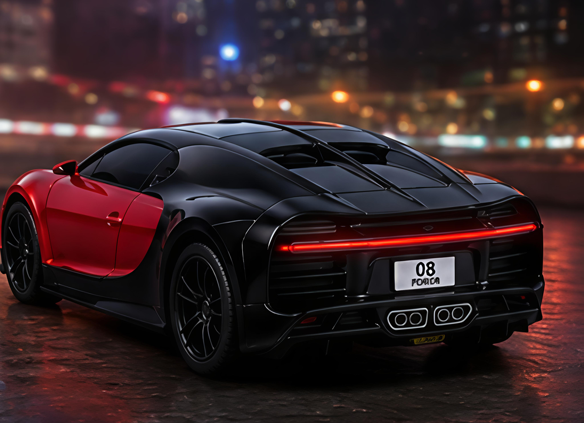 Diecast Sports Car with LED Lights