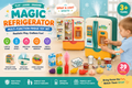 Magic Refrigerator Fridge Toy– 39 Pieces,Sound Effect