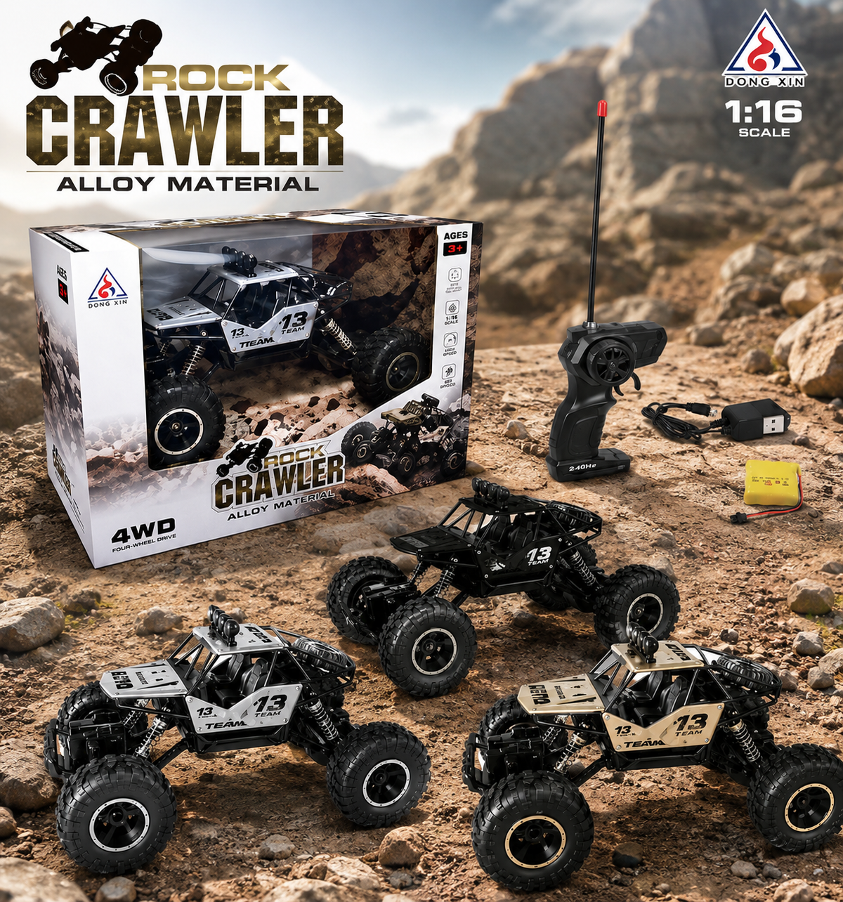 Rock Crawler Alloy 4WD RC Car