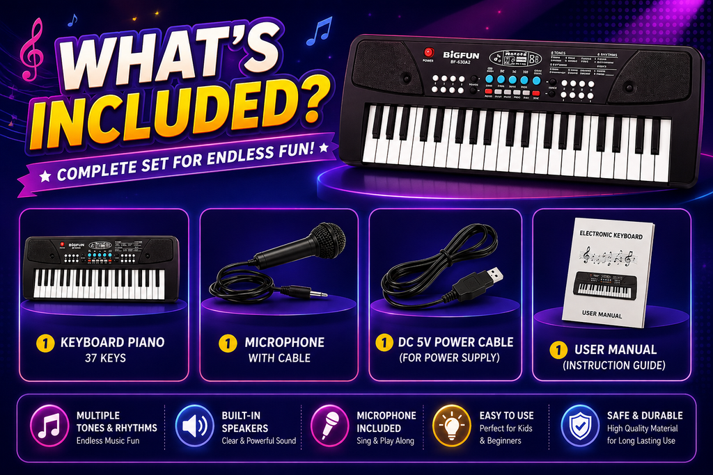 Electronic Keyboard Piano with Microphone